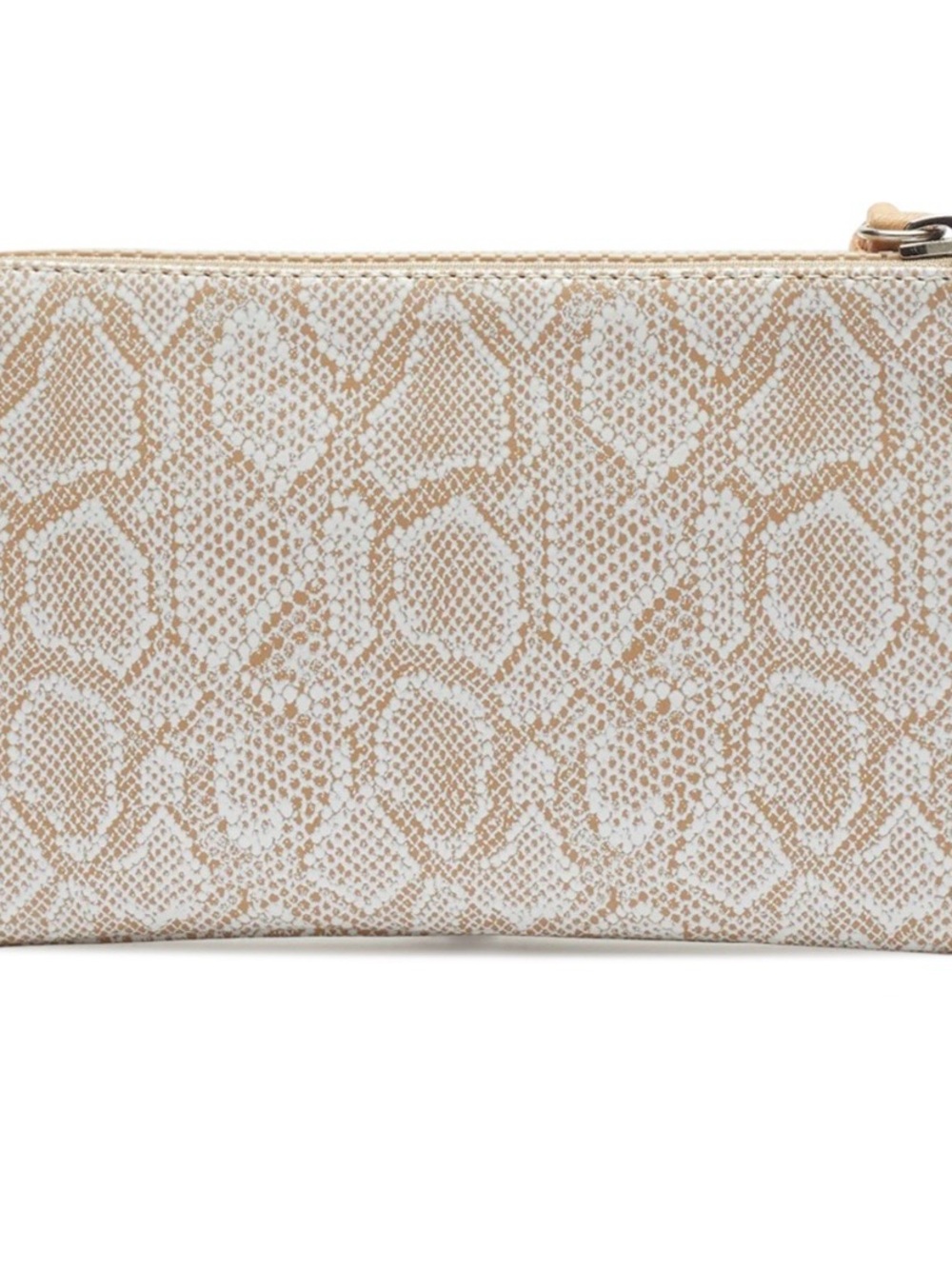 Consuela Neutral Snake-Print Zip Wallet in Beige and Cream - Picture 3 of 8